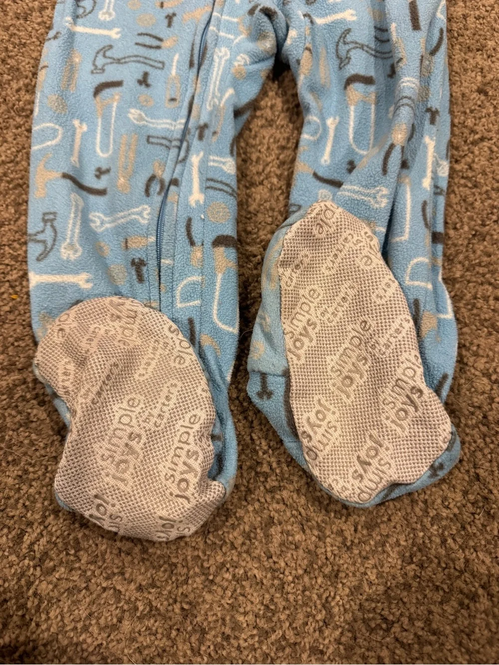 “Built strong” Tools toddler footie Jammies—3T—Simple joy